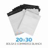 Bolsa Para Envíos eCommerce Blanca Con Cierre Inviolable 20 x 30 cm