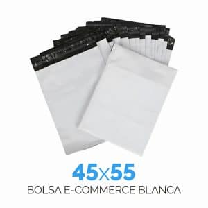 Bolsa Para Envíos eCommerce Blanca Con Cierre Inviolable 45 x 55 cm