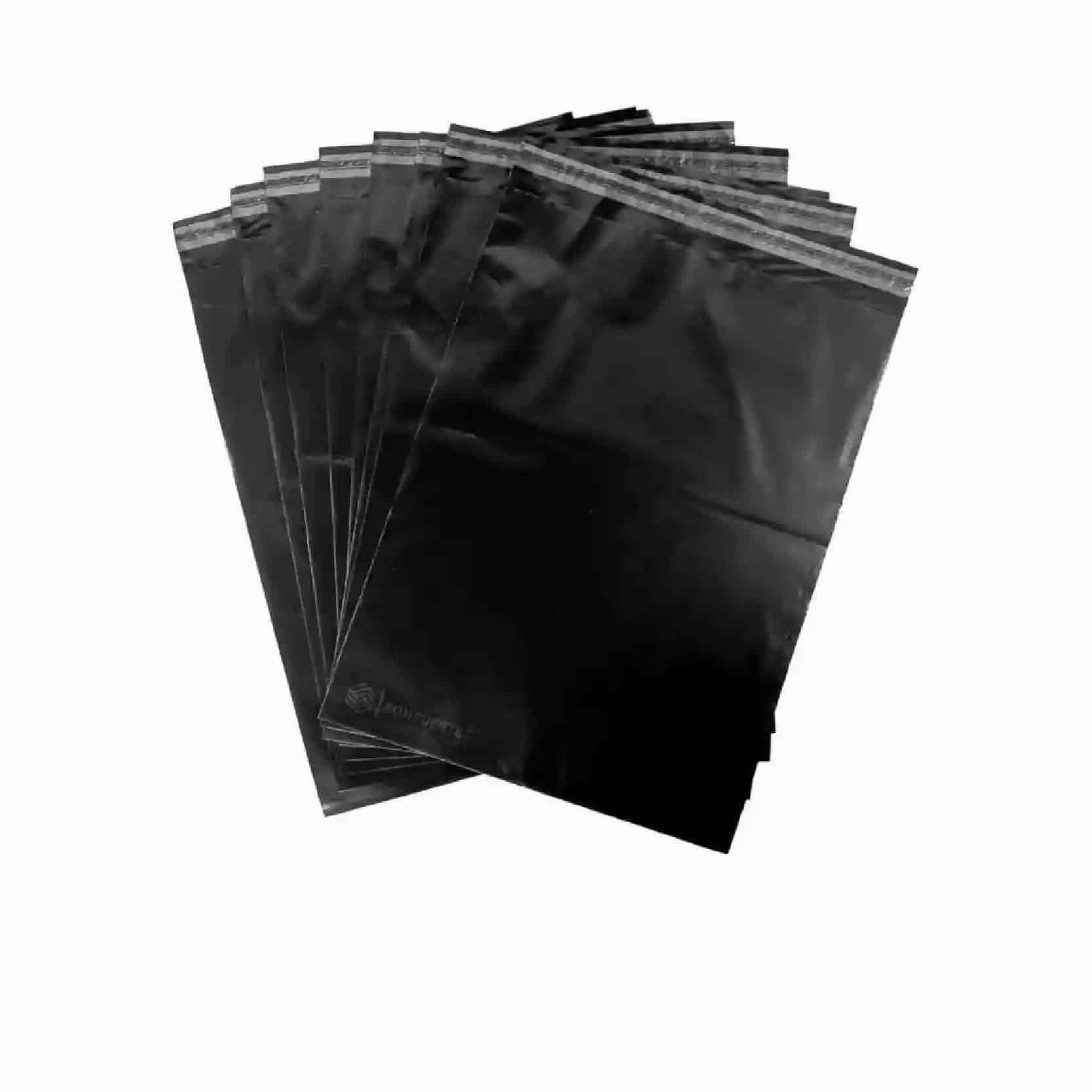 Bolsa Para Envíos eCommerce Negra Con Cierre Inviolable 20 x 30 cm