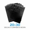 Bolsa Para Envíos eCommerce Negra Con Cierre Inviolable 20 x 30 cm