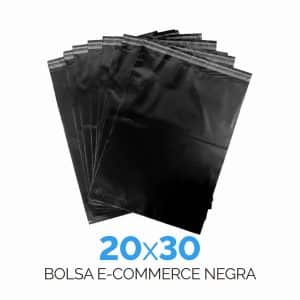 Bolsa Para Envíos eCommerce Negra Con Cierre Inviolable 20 x 30 cm