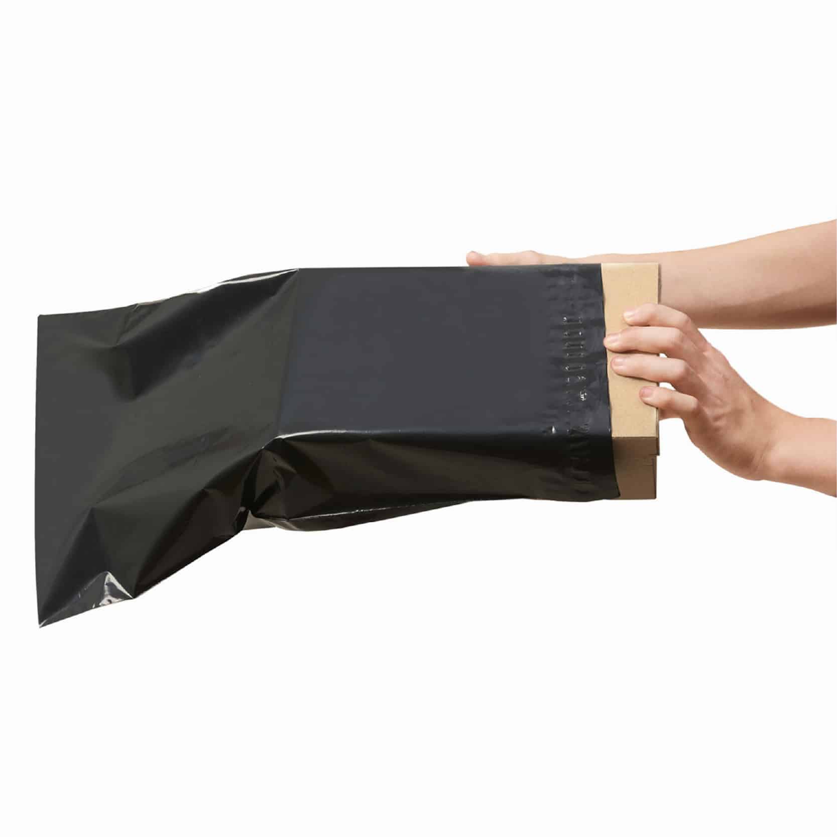 Bolsa Para Envíos eCommerce Negra Con Cierre Inviolable 20 x 30 cm - Imagen 2