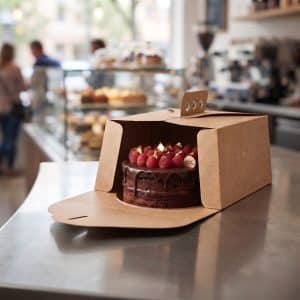 Caja Para Torta De Cartón microcorrugado 25x25x15
