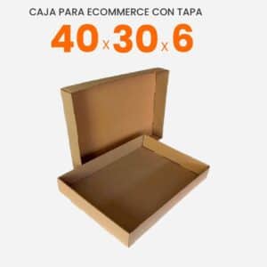 Caja de Carton Microcorrugado Ecommerce 40x30x6 Con Tapa