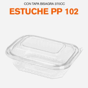 Bandeja Plastica Descartable Con Tapa Bisagra 102 - PP Apta Microondas