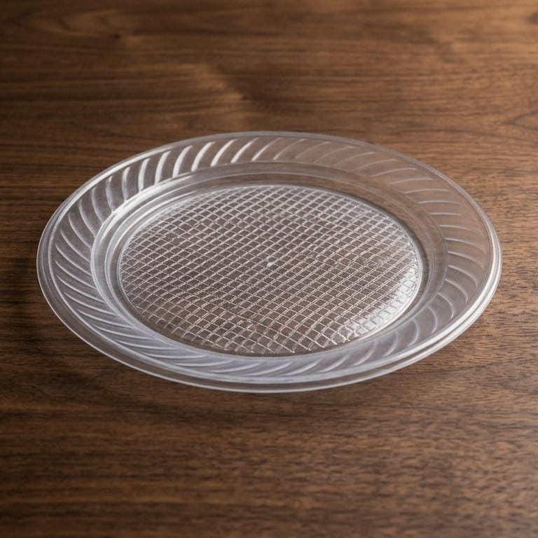Plato De Plastico Polietileno Descartable Cristal 16cm