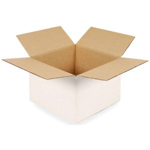 Cajas de Carton Corrugado Estandar Blanca 34x28x25 de 4mm