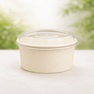 Ensaladera Descartable Blanca Con Tapa Transparente 47oz