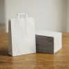 Bolsas Papel Blanca Con Manija 30x21x26