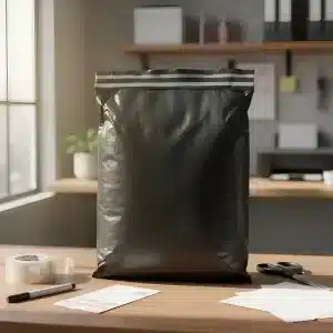 Bolsa Para Envíos eCommerce Negra Con Cierre Inviolable 45 x 55 cm