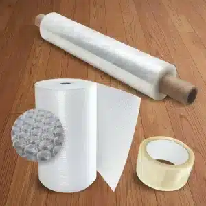 Kit Embalaje Rollo Pluribol 50cm x 25mts + 1 Cinta Embalar 48x100 + 1 Film Stretch con mango x200mts